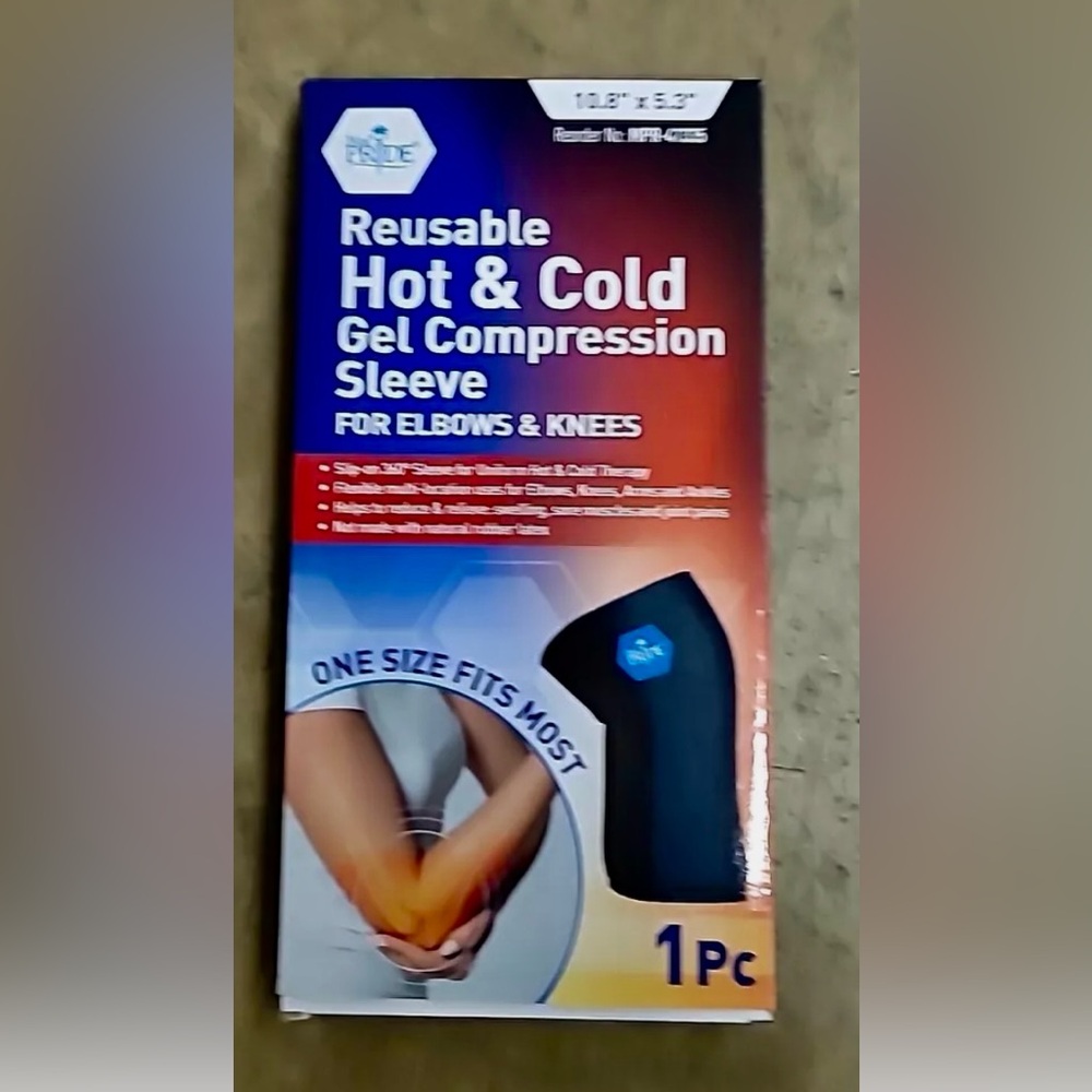 Reusable Hot & Cold Gel Compression Sleeve - Black